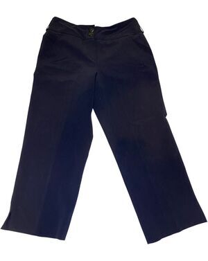 Larry Levine Stretch Career Dress Pants Cropped Office Trousers Workwear Work